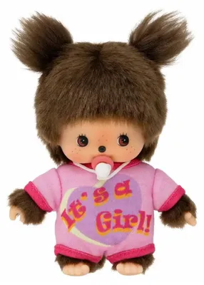 Obrázek produktu pro Bebichhichi | Girl Baby | It's a Girl | 13 cm | Panenka Monchhichi