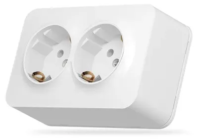 Obrázok produktu pre Dvojitý kontakt Schuko na otvorenú montáž VF-BNS22G-W BINERA VIDEX - biely