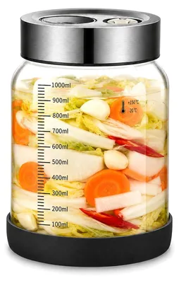 Immagine prodotto di Contenitore per fermentazione con coperchio e valvola di sfiato, capacità 1 litro