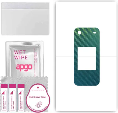 Produktbild von apgo Rückseite Schutzfolie, Skin, kompatibel mit Nokia 2780 Flip, Hinten Displayschutzfolie aus Vinylfolie, kratzfest, einfache Montage - Kohlenstoff-Chamäleon CAKA1