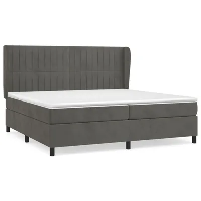 Immagine prodotto di vidaXL Letto a molle con materasso grigio scuro 200x200 cm in velluto
