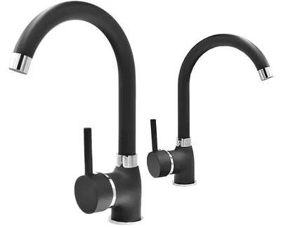 Immagine prodotto di Granitan | BETA - Miscelatore da cucina - Orientabile a 360° - Nero - Ottone - Carica in Vetroceramica