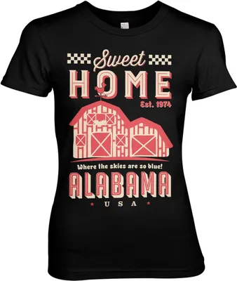 Productafbeelding van Sweet Home Alabama T-shirt voor dames - Maat XXL - Zwart