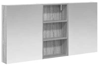 Immagine prodotto di vidaXL Set di 3 armadietti da bagno, 140 x 14,5 x 70 cm, materiale composito di legno