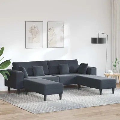 Immagine prodotto di vidaXL Divano 3 posti Grigio scuro 250 x 188 x 76 cm Velluto