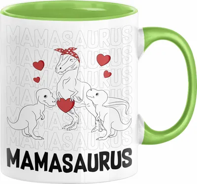 Produktbild von Mamasaurus Tasse Geschenk für Mutter zum Muttertag Geschenkidee von Tochter an Mama Beste Mama Der Welt Kaffee-Becher (Grün)