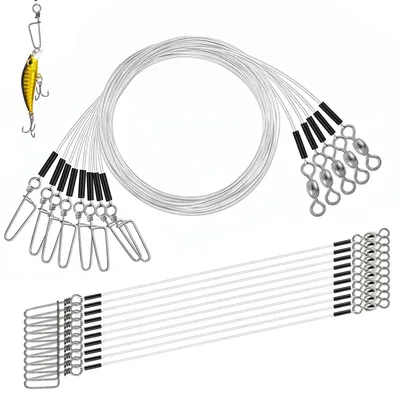 Productafbeelding van 18-delige Fluorocarbon Visset met Wervels en Haken