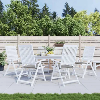 Image de Coussin pour chaise de jardin 6 pcs. Gris 50x50x3 cm Tissu Oxford