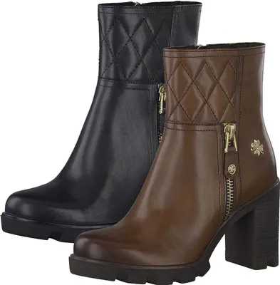Produktbild von MARCO TOZZI Damen Stiefeletten Leder Stiefel 2-85420-37, Größe:40 EU, Farbe:Schwarz