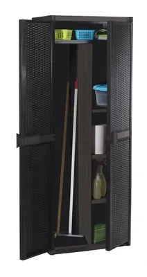 Imagen del producto de Caja de almacenamiento de ratán sintético, 65 x 45 x 172 cm