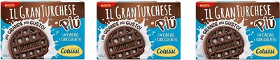 Produktbild von 3x Colussi Granturchese Più Biscotti Con Cacao e Cioccolato mit Kakao und Schokolade Kekse cookie Kleingebäck 300g