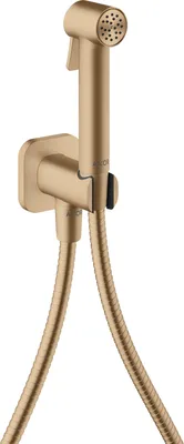 Immagine prodotto di hansgrohe AXOR Bidette Showers Bidette Douchette à main 1jet EcoSmart, softsquare, pour eau froide, avec support de douche et flexibles de douche de 1,25m, 29241140, 29241140
