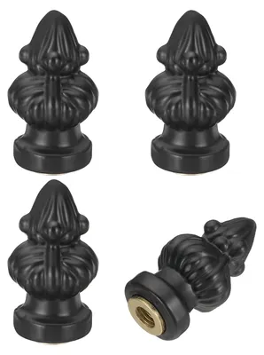Zdjęcie produktu dla Abażur lampy, przycisk 35 mm, 4 sztuki, czarny