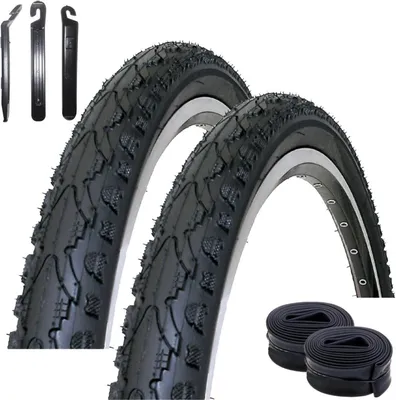 Image de Offre-Set / 2 x Kenda K-935 20" pneus vélo enveloppe en noir 47-406 (20 x 1.75) + 2 chambres à air correspondantes DV y compris 3 démonte-pneus