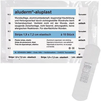 Produktbild von aluderm Pflasterstrip aluplast 1009166 1,9x7,2cm el. 10 St./Pack.