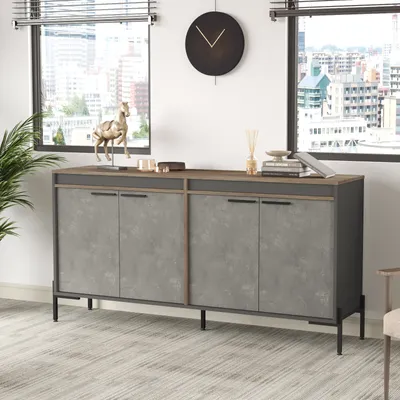 Produktbild von Skye Decor, Vs5-Cga, Mehrzweckschrank, Braun, 100 % MELAMINBESCHICHTETE SPANPLATTEN, 184 x 44,5 x 91,6 cm