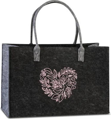 Produktbild von PUNTA Filz-Shopper *dunkelgrau/rosa