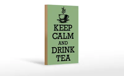 Produktbild von Holzschild Spruch 12x18cm Keep Calm and Drink Tea