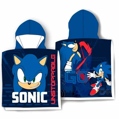 Immagine prodotto di SEGA - Poncho Towel Sonic The Hedgehog - Oficjalny Akcesorium z Bawełny