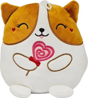 Produktbild von KAWAII Kuties Plüsch Kuscheltier Plüsch Plüschfigur Hund braun weiß Stofftier für Kinder 20 cm Anime Kawaii Plush Stofftier Cute Plushie Halloween Geschenke
