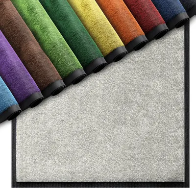 Produktbild von Premium Fußmatte für Innenbereiche - Hellgrau 80x120 cm - saugfähige Fußmatte waschbar bei 30 °C - Schmutzfangmatte mit rutschhemmendem Rücken