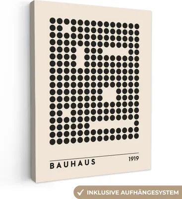 Produktbild von MuchoWow® - Leinwandbilder - Bauhaus - Retro - Modern - Kunst - Abstrakt, Wandbild, Wanddeko Bilder Wohnzimmer, 30x40 cm