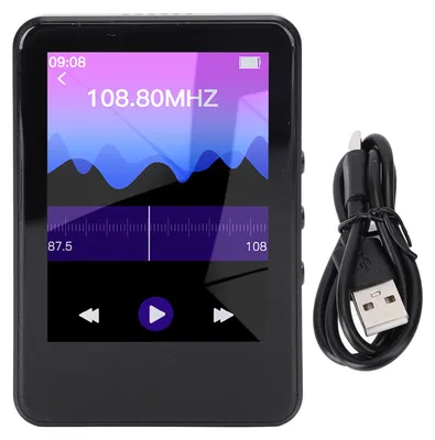 Obrázok produktu pre Dotykový MP4 prehrávač, Bluetooth, HD, 2,4 palca, s funkciami: hudba, fotoaparát, video, obrázky, rádio, elektronické knihy, reproduktor, kalkulačka