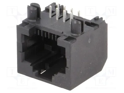 Obrázok produktu pre 1x zásuvka RJ45, počet kontaktov: 8, kategória: 5, tienená, systém: 8p8c, montáž: prepichnutím, typ: RJHSE-5080, konektor RJ