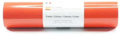 Produktbild von Kreativplotter Vinylfolie glänzend SIGNALROT 21x300 cm