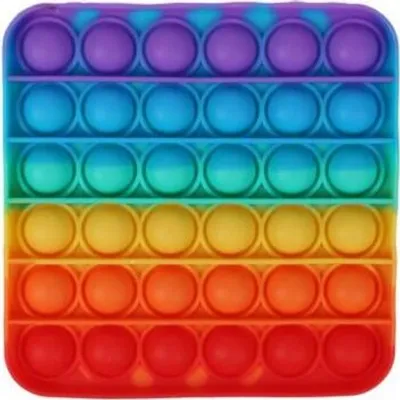 Produktbild von Rainbow Bubble Toy Pop it Quadrat