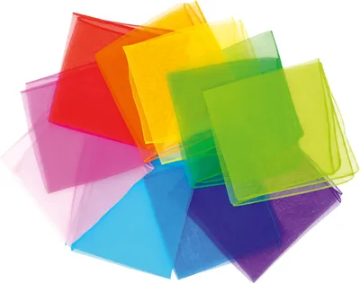 Produktbild von Betzold Chiffon-Tücher in 10 Farben, 10 Stück, Chiffontücher für Seniorenförderung, Größe: 40 x 40 cm