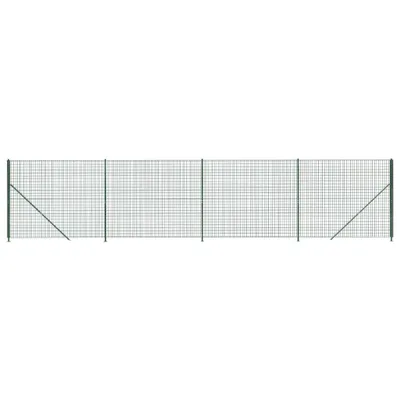 Immagine prodotto di vidaXL Recinzione in rete metallica con flangia a terra verde 1,4x10 m