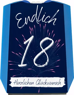 Produktbild von Endlich 18 Parkscheibe mit Spruch Herzlichen Glückwunsch