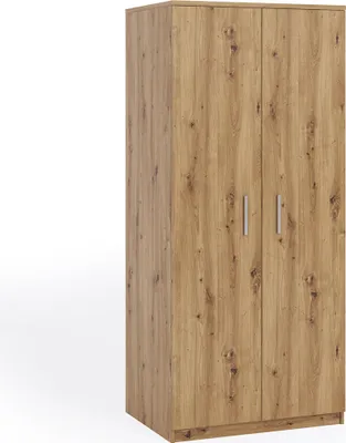 Produktbild von Kleiderschrank Zenit SZ2D, Drehtürenschrank Schlafzimmerschrank mit zwei Türen (Farbe: Artisan Eiche)