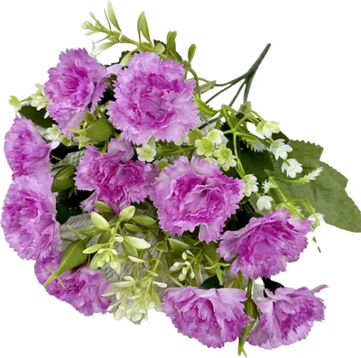 Produktbild von Künstliche Nelkenblume mit Stiel, 10 Köpfe, für Zuhause, Büro, Tischdekoration, Hochzeit, Kunstblumenzweig, Blumenarrangement, Dekoration