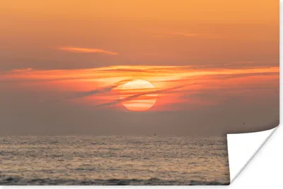 Produktbild von MuchoWow® Poster Sonnenuntergang auf dem Meer 30x20 cm - Plakate - Print