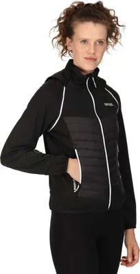 Produktbild von Regatta Steren Hybrid Softshelljacke für Damen mit abnehmbaren Ärmeln, Farbe:Schwarz, Größe:38