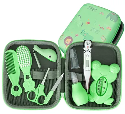 Image de Trousse hygiène bébé Plic Care verte – accessoires soin