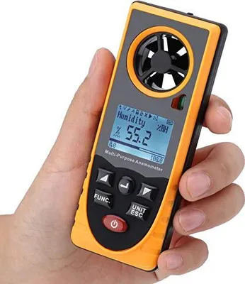 Produktbild von GM8910 Digital LCD Windgeschwindigkeitsmesser Handheld -Anemometer, Lufttester, multifunktionales Temperaturmesser, tragbar, tragbar
