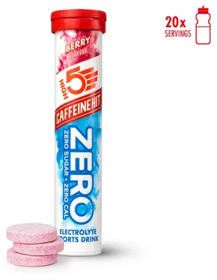 Immagine prodotto di HIGH5 ZERO: Bevanda effervescente a base di elettroliti con caffeina, senza zucchero, 20 compresse