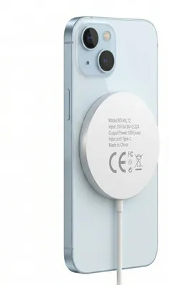 Immagine prodotto di Mayaxess, caricabatterie magnetico MagSafe da 15 W per iPhone 15, bianco