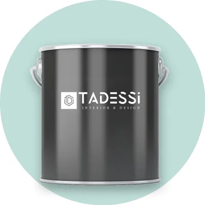 Produktbild von TADESSI Wandfarbe Blau - Cremegrün - abwaschbare Innenfarbe matt - Dispersionsfarbe - Geruchsarm und Lösemittelfrei - 1 Liter Gebinde
