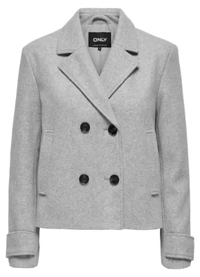 Produktbild von ONLY Damen Mantel ONLFREJA Life Short DB Jacket OTW NOOS 15320983 ,Light Grey Me