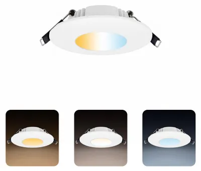 Zdjęcie produktu dla Oprawa sufitowa podtynkowa LED 5W 450lm 3CCT IP65 okrągła biała LOGAN HOROZ