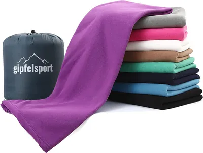 Zdjęcie produktu dla Koc-śpiwór z mikrofibry i polaru – wymiary 185 x 150 cm – na kemping i do spania – lekki i kompaktowy