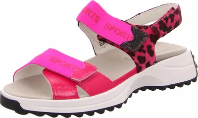 Produktbild von Waldläufer Damen Sandaletten H-Trixi 19646-37, 19646-38, 19646-39, 19646-40 WDL-719002-400 magenta/pink/schwarz 38