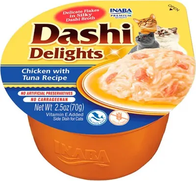 Productafbeelding van CHURU Cat Dashi Delights, recept met kip en tonijn, 6 x 70 gram