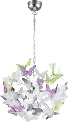 Immagine prodotto di Lampada a sospensione giocosa Ø50cm con farfalle colorate in vetro acrilico per tavolo da pranzo