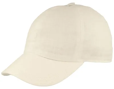 Image de Casquette de baseball unie 100 % lin de Hut-Breiter, blanche, taille 55/S