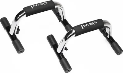 Produktbild von HMS Liegestützgriffe Push Up Bars - 2 Stücke in der Verpackung - Maximale Belastung: 120 kg (auf einen Liegestützgriff)